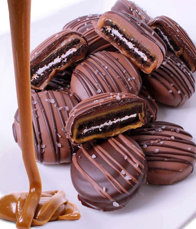 Sea Salt and Caramel Chocolate Covered OREO Cookies