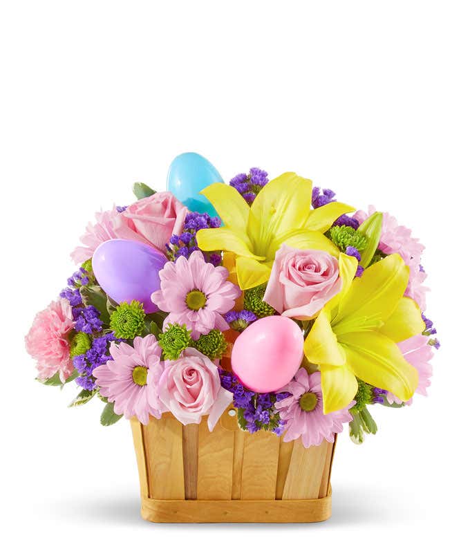 Easter Egg Floral Basket