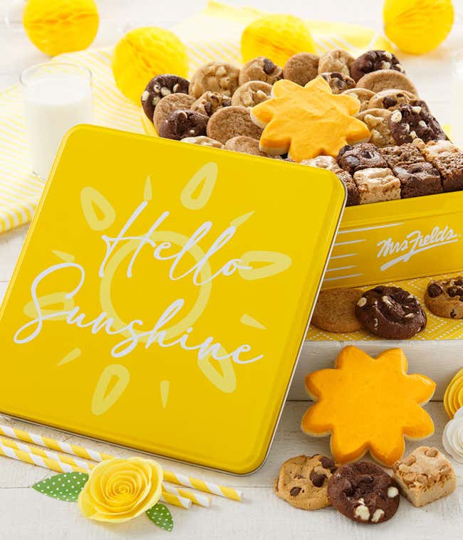 Mrs. Fields Hello Sunshine Cookie Tin